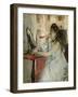 Young Woman Powdering Her Face, 1877-Berthe Morisot-Framed Giclee Print