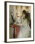 Young Woman Powdering Her Face, 1877-Berthe Morisot-Framed Giclee Print