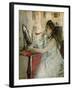 Young Woman Powdering Her Face, 1877-Berthe Morisot-Framed Giclee Print