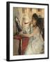 Young Woman Powdering Her Face-Berthe Morisot-Framed Giclee Print