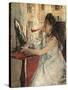 Young Woman Powdering Her Face-Berthe Morisot-Stretched Canvas