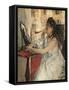 Young Woman Powdering Her Face-Berthe Morisot-Framed Stretched Canvas