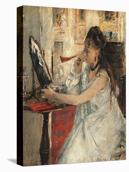 Young Woman Powdering Her Face-Berthe Morisot-Stretched Canvas