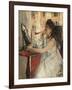 Young Woman Powdering Her Face-Berthe Morisot-Framed Giclee Print