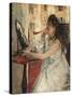 Young Woman Powdering Her Face-Berthe Morisot-Stretched Canvas