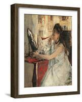 Young Woman Powdering Her Face-Berthe Morisot-Framed Giclee Print