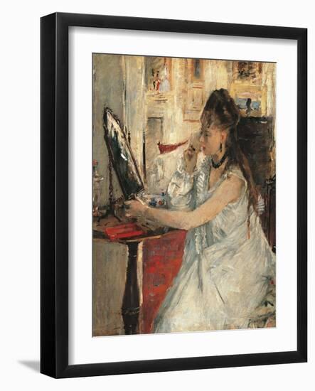 Young Woman Powdering Her Face-Berthe Morisot-Framed Giclee Print