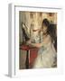 Young Woman Powdering Her Face-Berthe Morisot-Framed Giclee Print