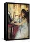 Young Woman Powdering Her Face-Berthe Morisot-Framed Stretched Canvas