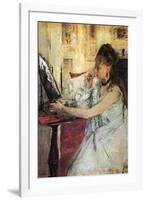 Young Woman Powdering Her Face-Berthe Morisot-Framed Art Print