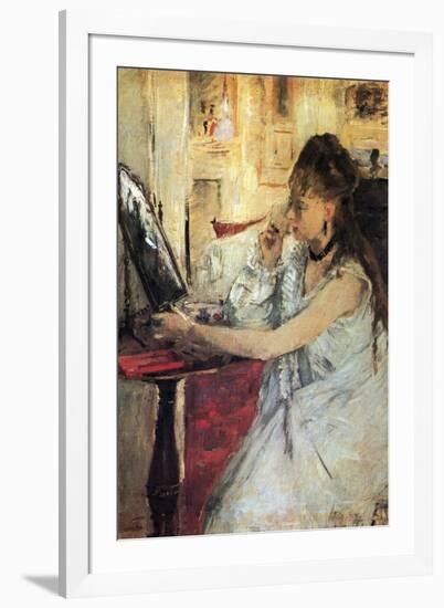 Young Woman Powdering Her Face-Berthe Morisot-Framed Art Print