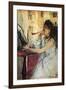 Young Woman Powdering Her Face-Berthe Morisot-Framed Art Print