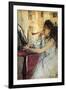 Young Woman Powdering Her Face-Berthe Morisot-Framed Art Print