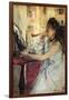 Young Woman Powdering Her Face-Berthe Morisot-Framed Art Print