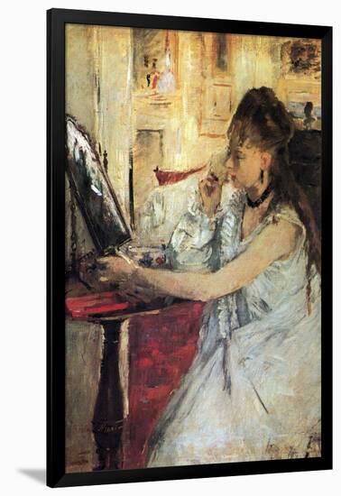 Young Woman Powdering Her Face-Berthe Morisot-Framed Art Print