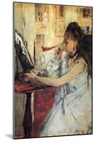 Young Woman Powdering Her Face-Berthe Morisot-Mounted Art Print