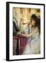 Young Woman Powdering Her Face-Berthe Morisot-Framed Art Print