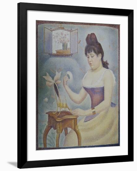 Young Woman Powdering Herself, 1889/90-Georges Seurat-Framed Giclee Print