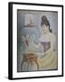 Young Woman Powdering Herself, 1889/90-Georges Seurat-Framed Giclee Print