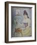 Young Woman Powdering Herself, 1889/90-Georges Seurat-Framed Giclee Print