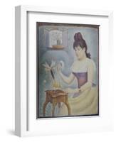 Young Woman Powdering Herself, 1889/90-Georges Seurat-Framed Giclee Print