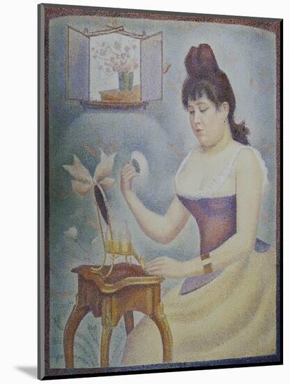 Young Woman Powdering Herself, 1889/90-Georges Seurat-Mounted Giclee Print