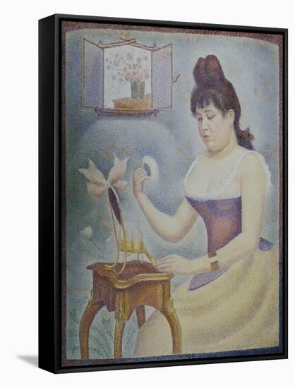 Young Woman Powdering Herself, 1889/90-Georges Seurat-Framed Stretched Canvas