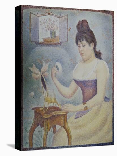 Young Woman Powdering Herself, 1889/90-Georges Seurat-Stretched Canvas