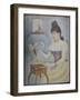 Young Woman Powdering Herself, 1889/90-Georges Seurat-Framed Giclee Print