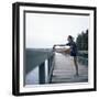 Young Woman Prepares for Jogging-Aaron McCoy-Framed Photographic Print
