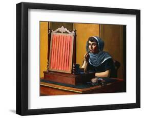 Young Woman Putting on Lipstick; Jeune Femme Se Mettant Du Rouge a Levres, 1925-Félix Vallotton-Framed Giclee Print