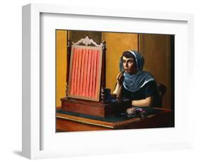 Young Woman Putting on Lipstick; Jeune Femme Se Mettant Du Rouge a Levres, 1925-Félix Vallotton-Framed Giclee Print