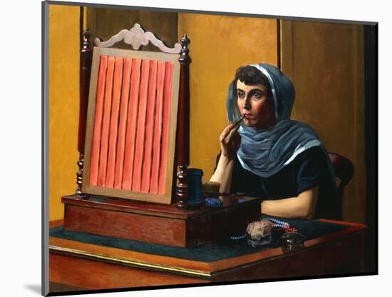 Young Woman Putting on Lipstick; Jeune Femme Se Mettant Du Rouge a Levres, 1925-Félix Vallotton-Mounted Giclee Print