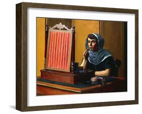 Young Woman Putting on Lipstick; Jeune Femme Se Mettant Du Rouge a Levres, 1925-Félix Vallotton-Framed Giclee Print