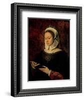 Young Woman Reading a Book of Hours-Ambrosius Benson-Framed Giclee Print