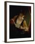 Young Woman Reading a Letter-Jean Raoux-Framed Giclee Print