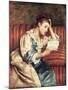 Young Woman Reading-Mary Cassatt-Mounted Giclee Print