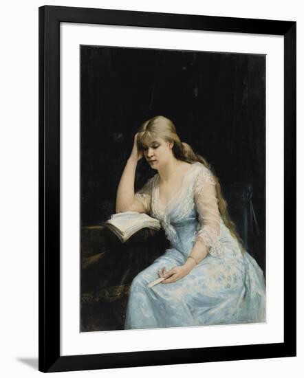 Young Woman Reading-Maria Konstantinovna Bashkirtseva-Framed Giclee Print