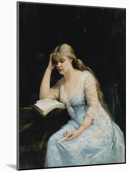 Young Woman Reading-Maria Konstantinovna Bashkirtseva-Mounted Giclee Print