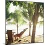 Young Woman Relaxes on Avellans Beach, Costa Rica, Central America-Aaron McCoy-Mounted Photographic Print