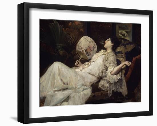 Young Woman Relaxing, 1894-Francesc Masriera-Framed Giclee Print