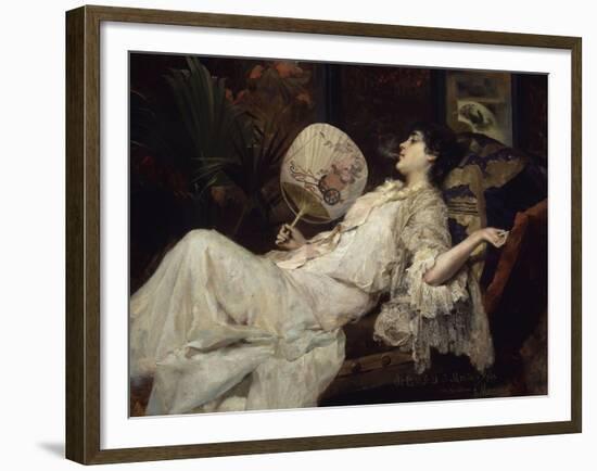 Young Woman Relaxing, 1894-Francesc Masriera-Framed Giclee Print