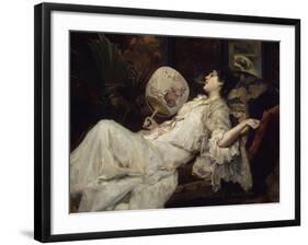 Young Woman Relaxing, 1894-Francesc Masriera-Framed Giclee Print