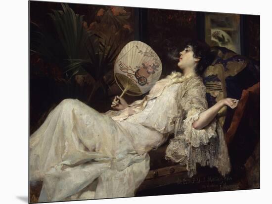 Young Woman Relaxing, 1894-Francesc Masriera-Mounted Giclee Print