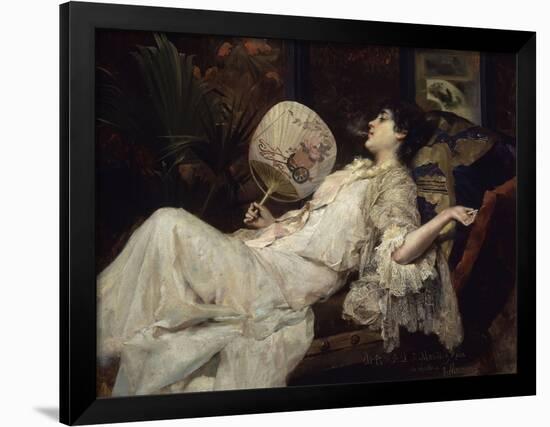 Young Woman Relaxing, 1894-Francesc Masriera-Framed Giclee Print