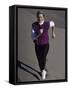 Young Woman Running Up a Sand Dune-null-Framed Stretched Canvas