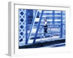 Young Woman Running-null-Framed Photographic Print