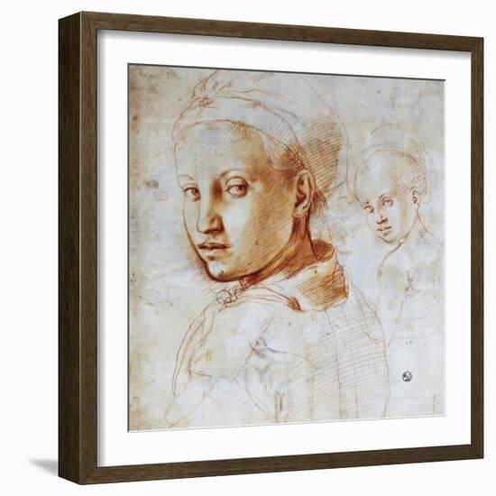 Young Woman's Head, by Agnolo Bronzino (1503-1572), Italy, 16th Century-null-Framed Giclee Print