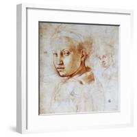 Young Woman's Head, by Agnolo Bronzino (1503-1572), Italy, 16th Century-null-Framed Giclee Print