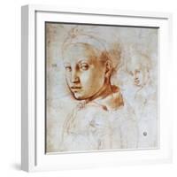 Young Woman's Head, by Agnolo Bronzino (1503-1572), Italy, 16th Century-null-Framed Giclee Print